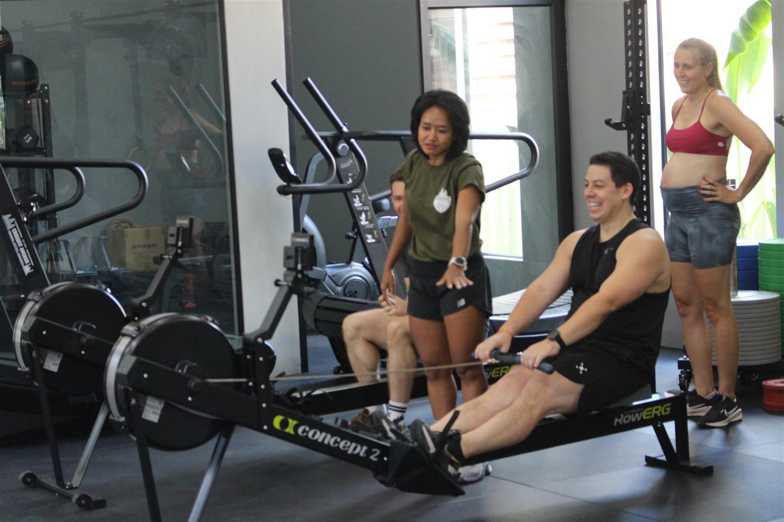 Coach coaching a member at CrossFit Angkor