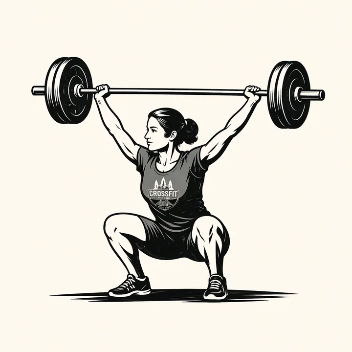Illustration of a CrossFit athlete training