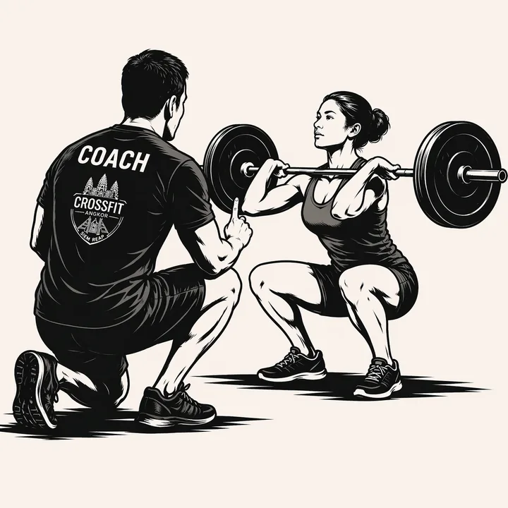 Illustration of personal training coaching